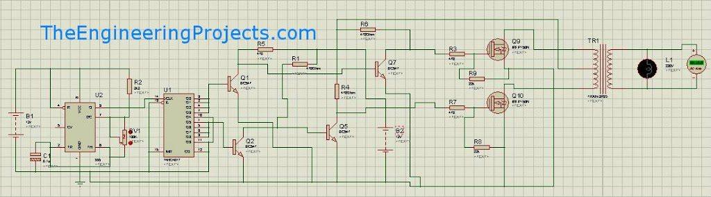 Modified Sine Wave Design With Code - The Engineering Projects