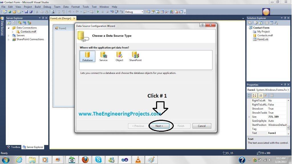 Create Database In Microsoft Visual Studio - The Engineering Projects