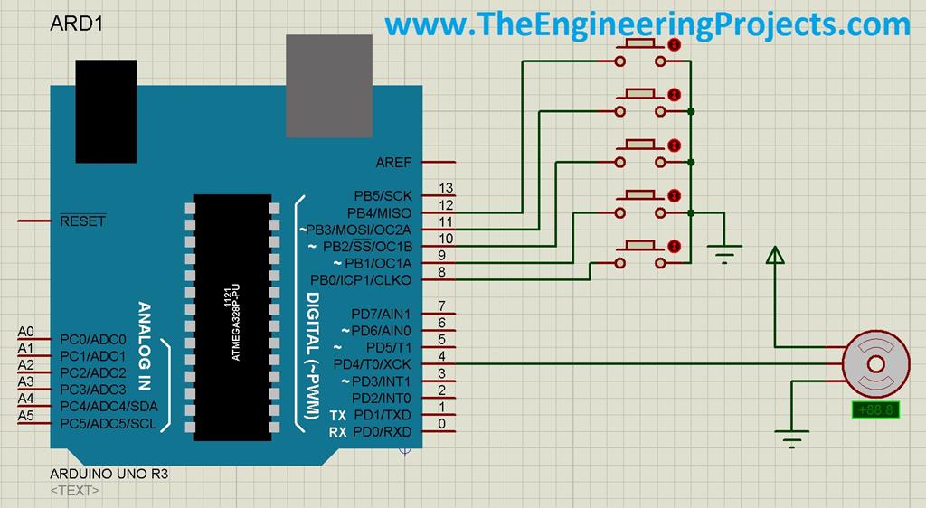 Control Servo Motor With Arduino In Proteus - The Engineering Projects