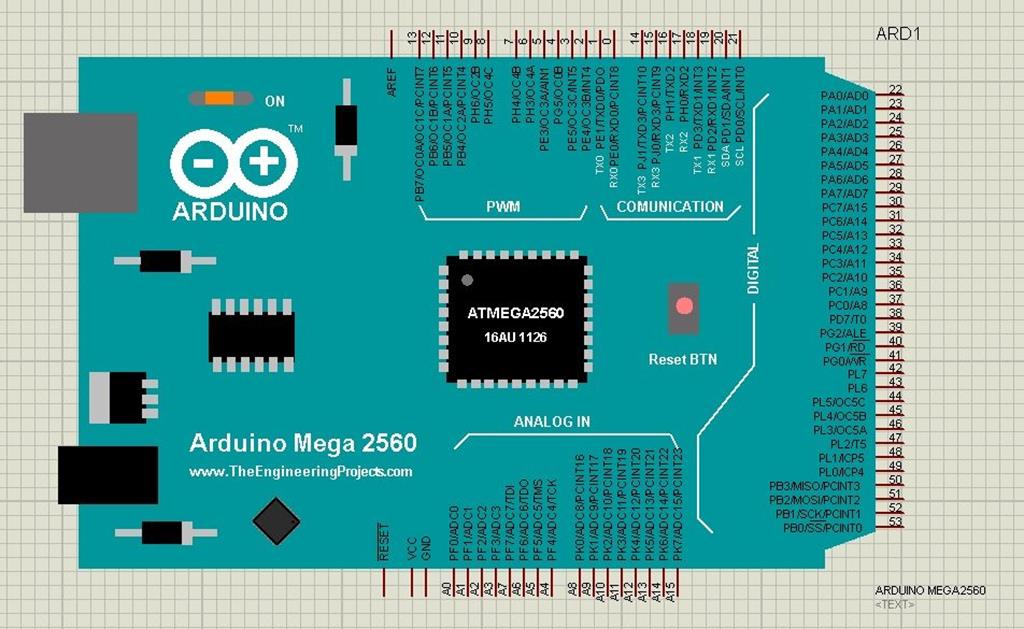 Arduino Mega 2560 Library for Proteus - The Engineering Projects