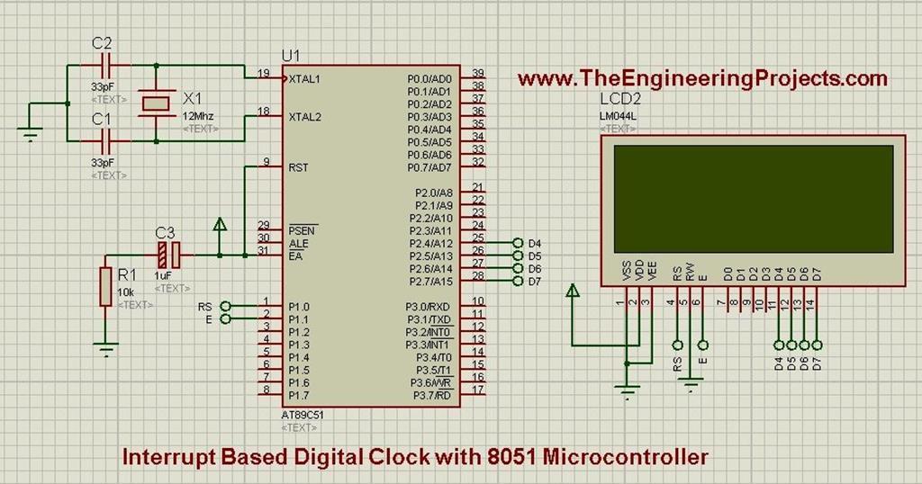Interrupt Based Digital Clock with 8051 Microcontroller - The ...