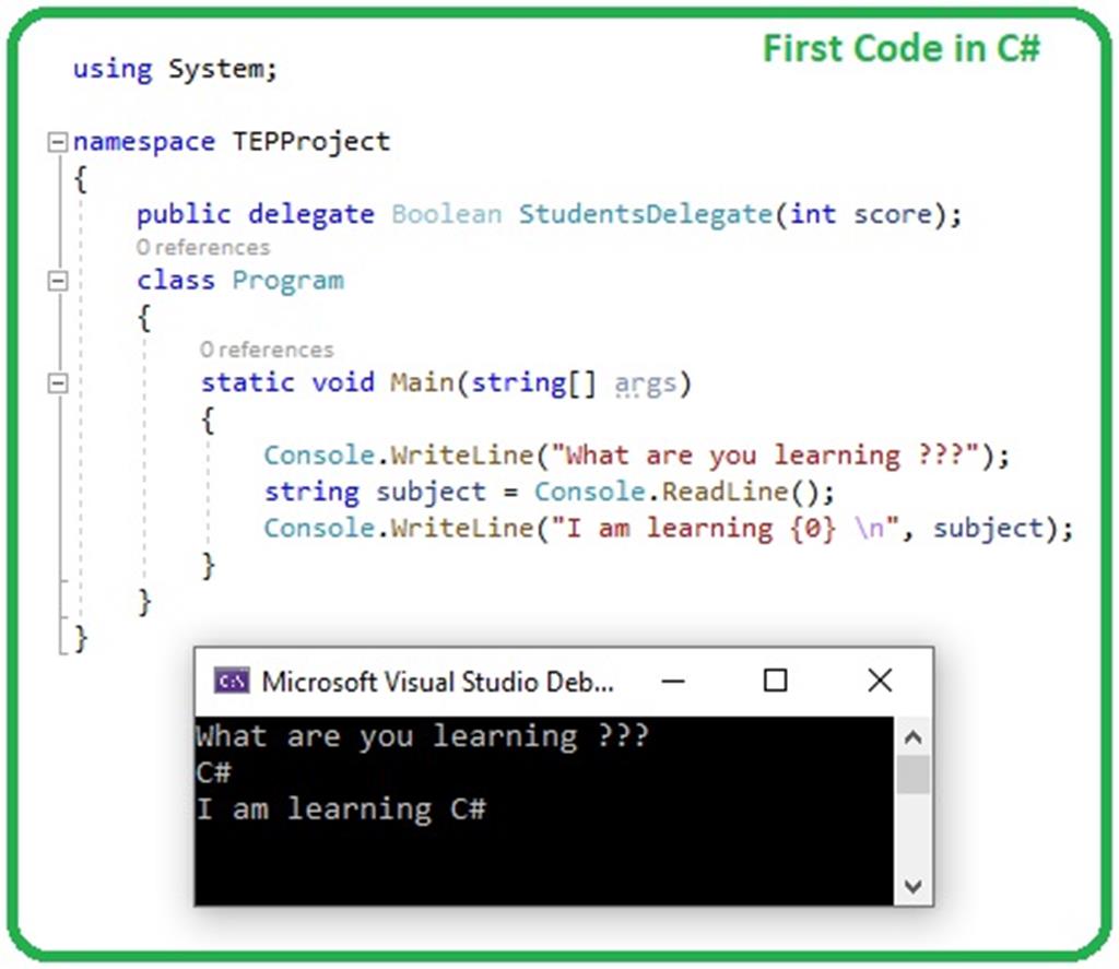 First Project in C# - The Engineering Projects