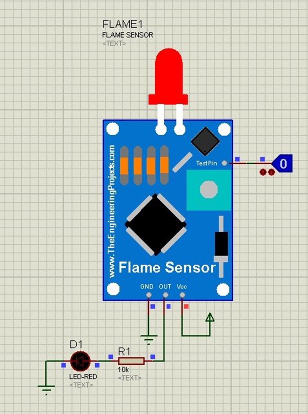 Flame Sensor Library for Proteus - The Engineering Projects