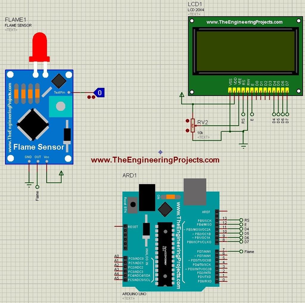 Interfacing of Flame Sensor with Arduino - The Engineering Projects