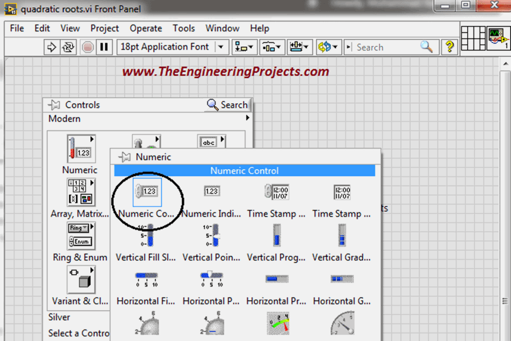 Quadratic Roots Calculation in LabVIEW The Engineering Projects