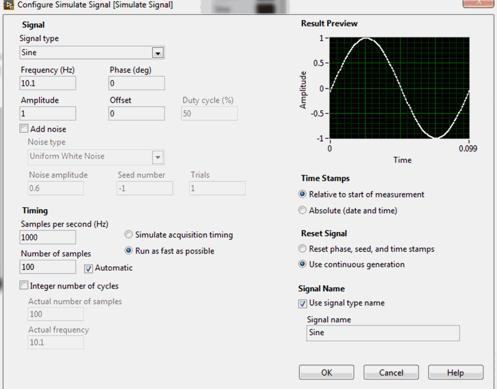 Сигнал reset. Программа сигнал. LABVIEW Генератор синусоидального сигнала. Simulate Signal LABVIEW. Анализ сигналов.