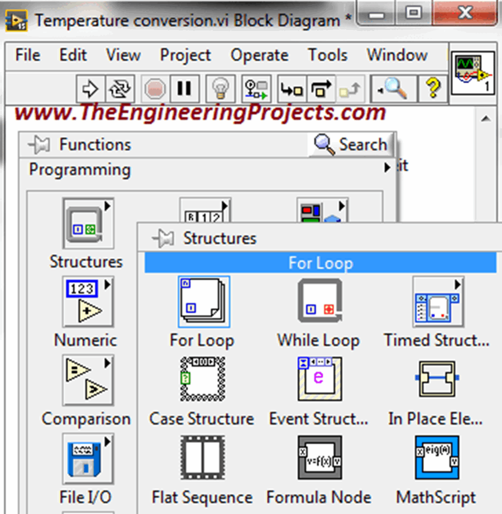 Temperature Conversion in LabVIEW - The Engineering Projects