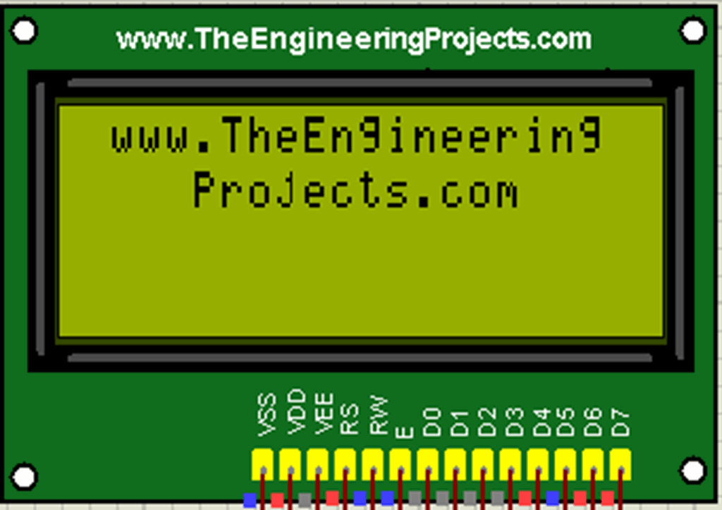 LCD Interfacing with Microcontrollers Circuit Diagram