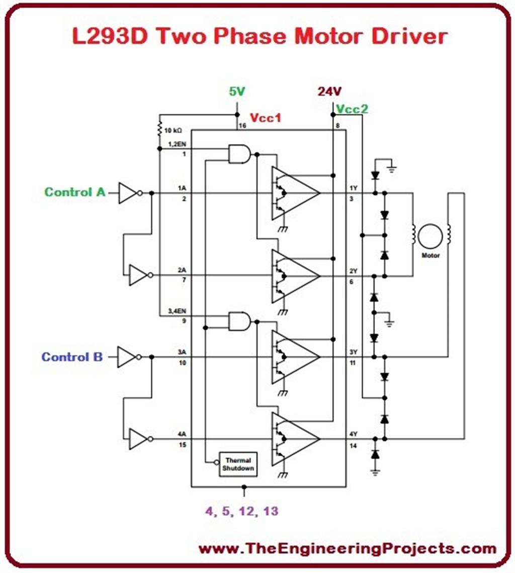 L293 схема включения