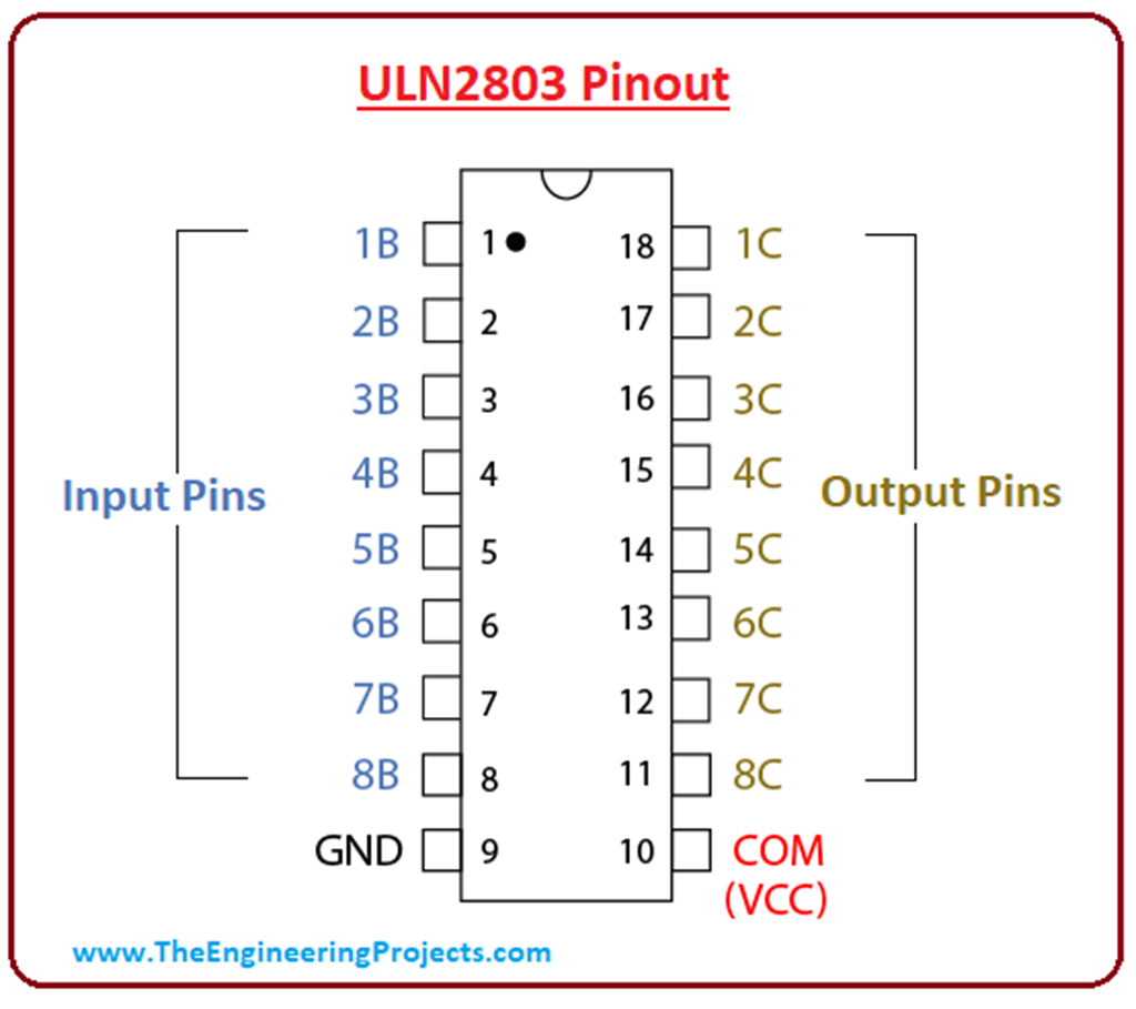 Uln2803a схема включения