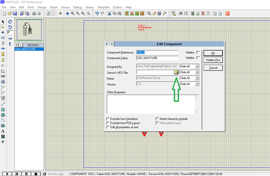 Soil moisture sensor library for proteus the engineering projects