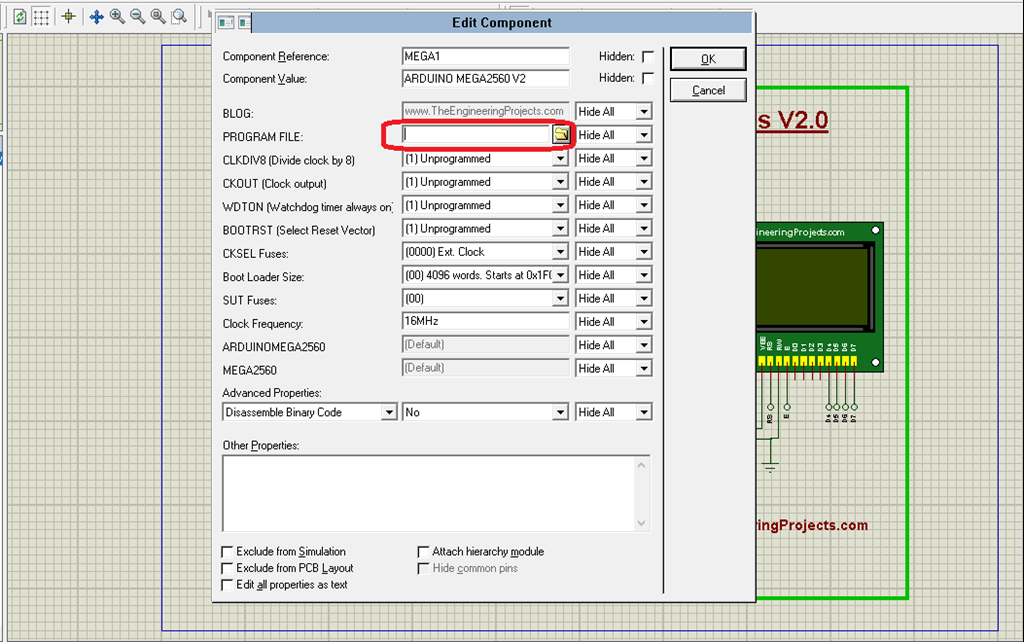 Arduino Mega 2560 Library for Proteus V2.0 - The Engineering Projects