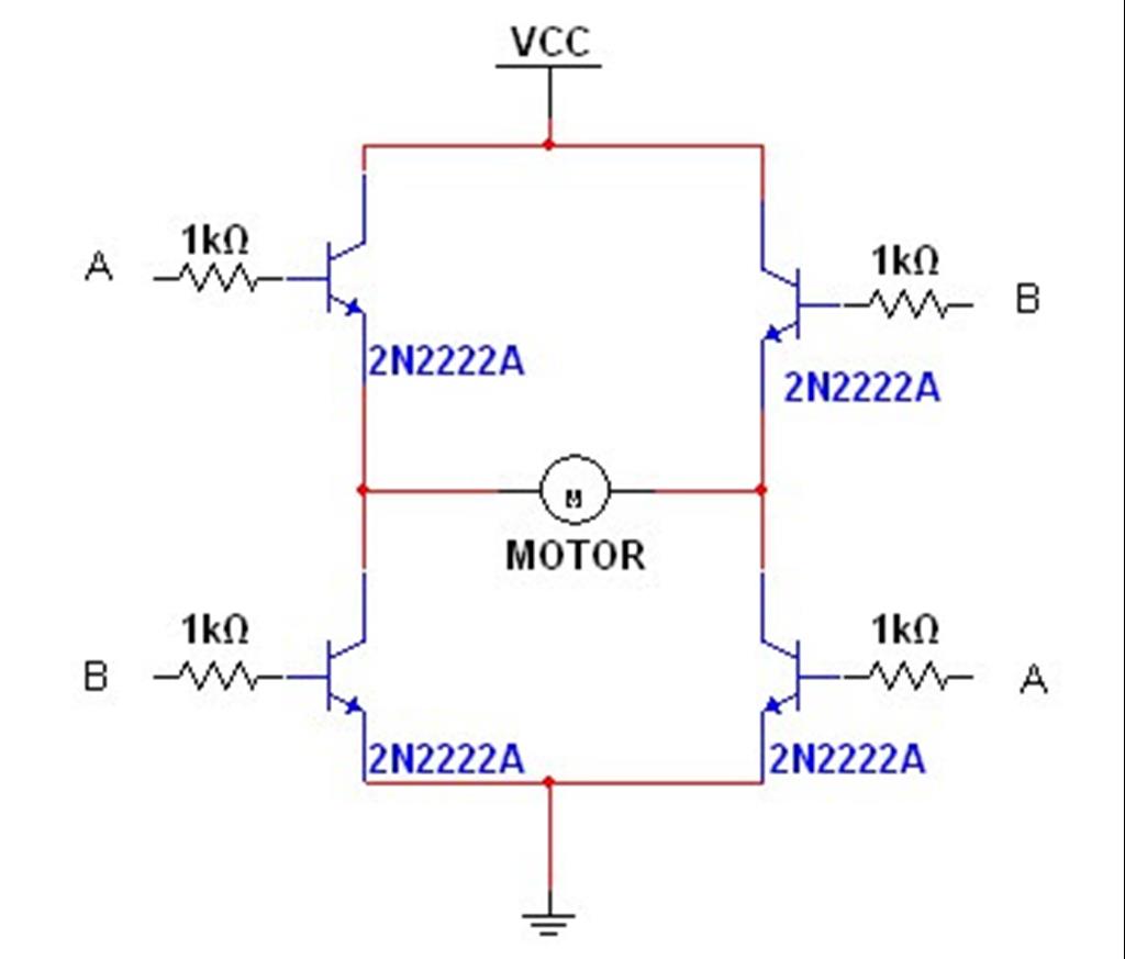 HBridge Circuit with 2N2222 Transistor in Proteus The Engineering