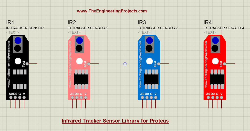 Infrared Tracker Sensor Library For Proteus The Engineering Projects 6989