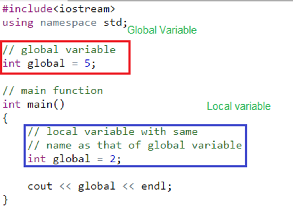 Cpp variable