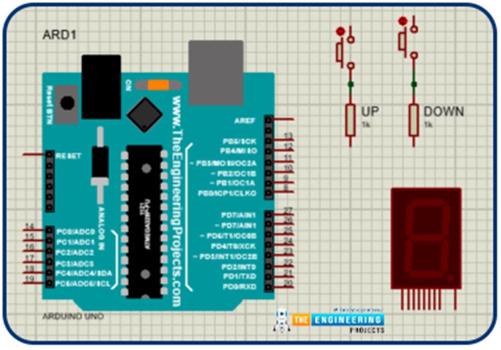 Up Down Counter using Arduino & 7-Segment Display - The Engineering ...