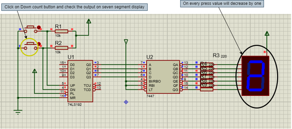 Up Down Counter without Microcontroller - The Engineering Projects