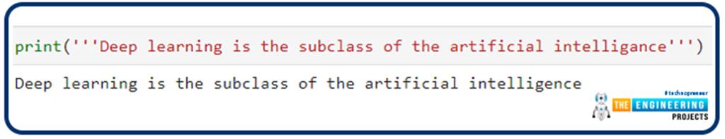 String DataType in Python - The Engineering Projects image.
