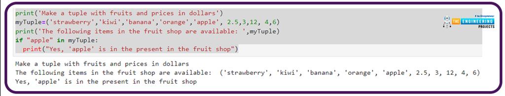 Tuple DataType in Python - The Engineering Projects