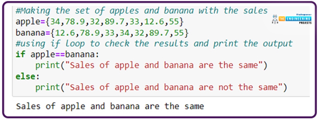 Python Set Operations with Examples - The Engineering Projects