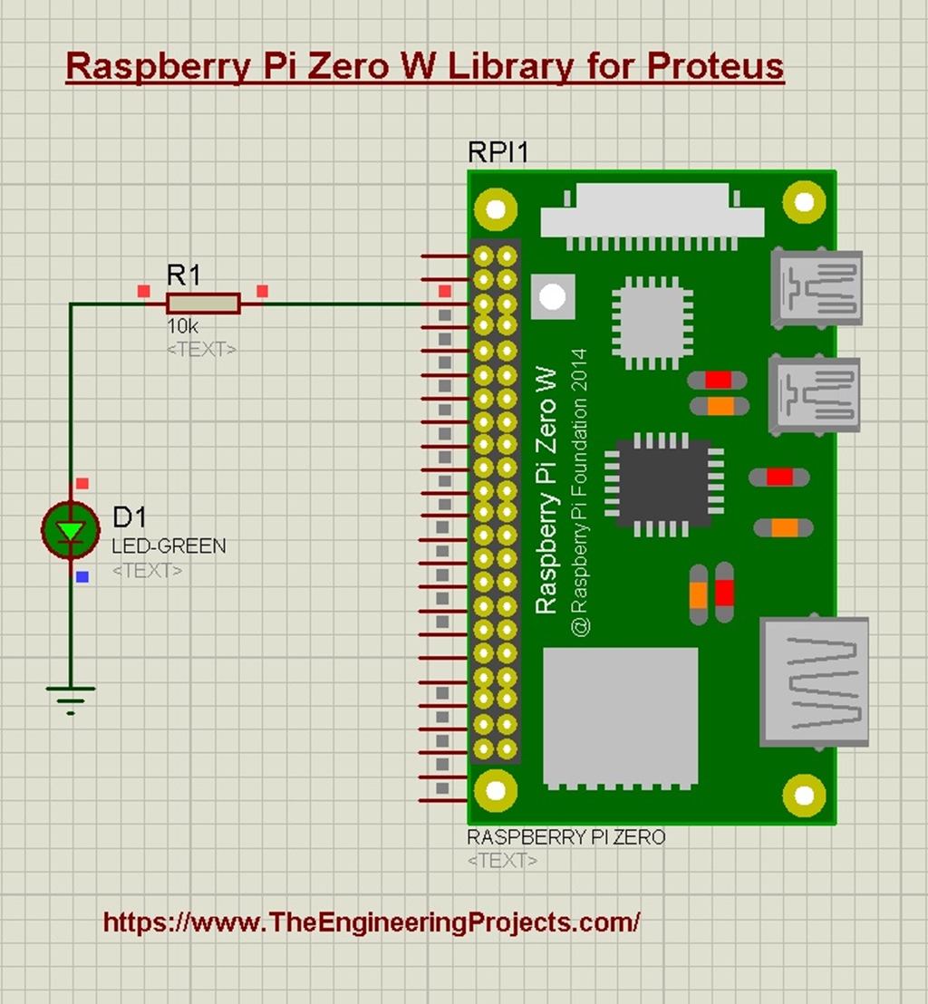 Raspberry Pi Zero W Library For Proteus The Engineering Projects 