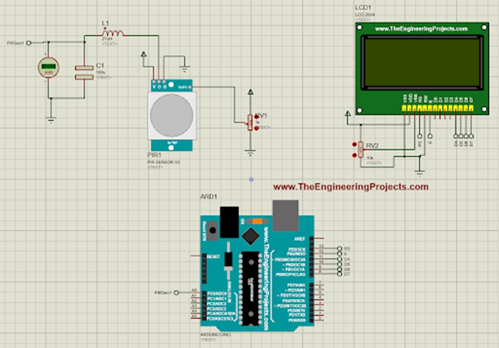 PIR Sensor Library for Proteus V3.0 - The Engineering Projects