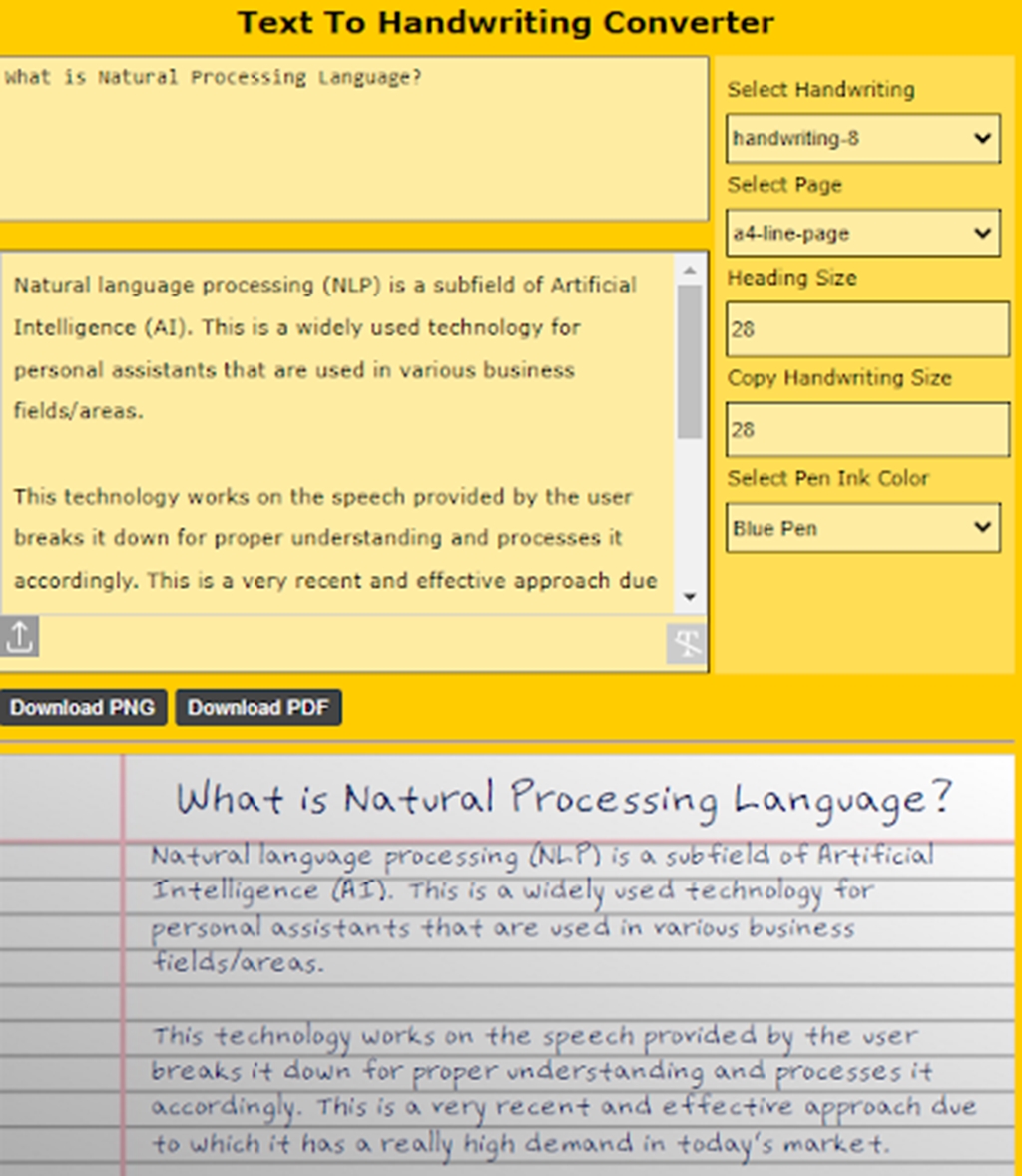 From digital to script converting text to handwritten notes the