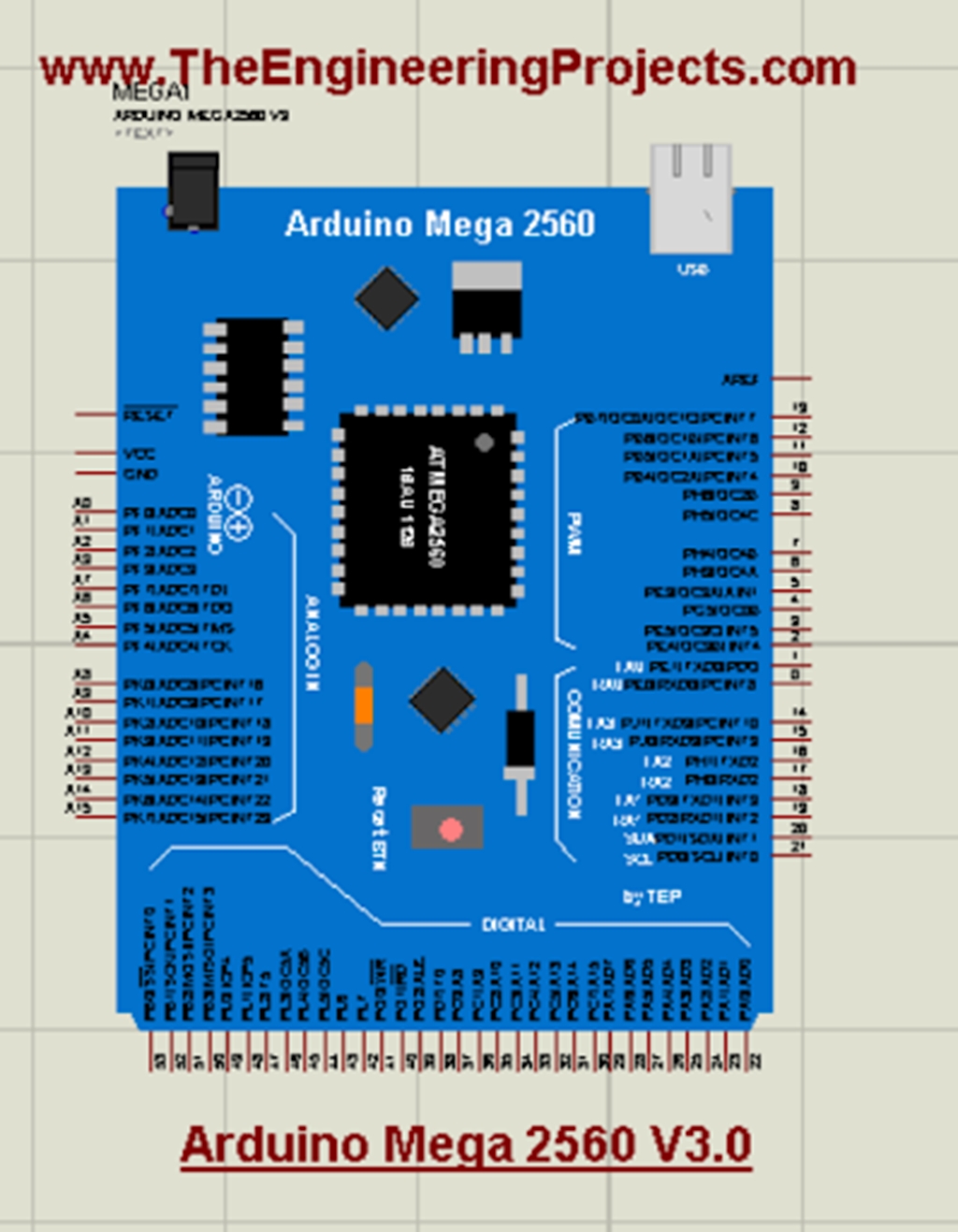 Arduino Mega 2560 Library for Proteus V3.0 - The Engineering Projects