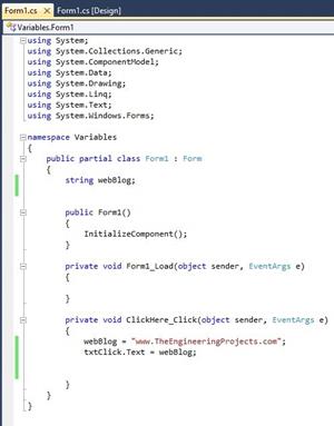 How to use C# String Variables - The Engineering Projects