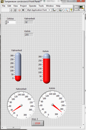 Temperature conversion in LabVIEW 2015, Temperature conversion in LabVIEW, Celsius to Fahrenheit conversion, Simple temperature conversion in NI LabVIEW, How to make temperature conversion program in LabVIEW, Make temperature conversion in LabVIEW 2015