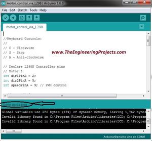 DC Motor Direction Control using Arduino - The Engineering Projects