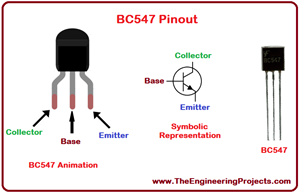 BC547 Proteus simulation - The Engineering Projects