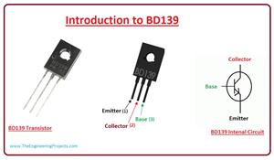 Introduction BD139, BD139 pinout, BD139 applications, BD139 as a switch, BD139 as amplifier, BD139 arduino interfacing, BD139