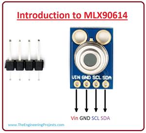 introduction to mlx90614, mlx90614 working, mlx90614 pinout, mlx90614 features, mlx90614 applications