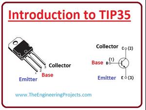 introduction to TIP35 , pinout of TIP35, TIP35 features, TIP35 working, TIP35 working, TIP35