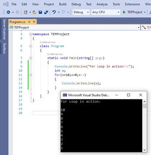 How to use for Loop in C# - The Engineering Projects