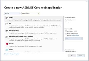 Create First Web Application in ASP.NET Core, Create First Web Application in ASP NET Core, first project in asp core, first project in .net, hello world in asp.net core