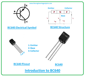 Introduction to BC640, bc640 pinout, bc640 power ratings, bc640 applications
