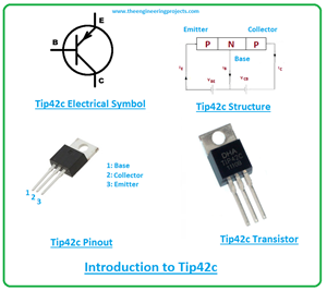 Introduction to tip42c, tip42c pinout, tip42c power ratings, tip42c applications