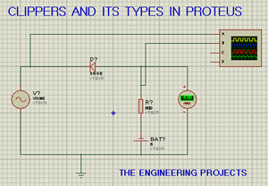 Series Clippers and its types in Proteus - The Engineering Projects