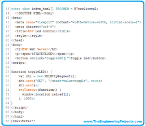 Create Web Server with ESP8266 - The Engineering Projects
