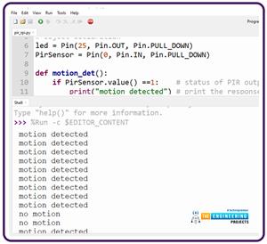 Interfacing PIR Motion Sensor and Raspberry Pi Pico Module with ...