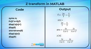 Basics of Z Transform in Signal and Systems with MATLAB, z transfrom in matlab, matlab z transform, z transform matlab, z transform in signal and systems