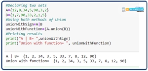 Python Set Operations With Examples - The Engineering Projects