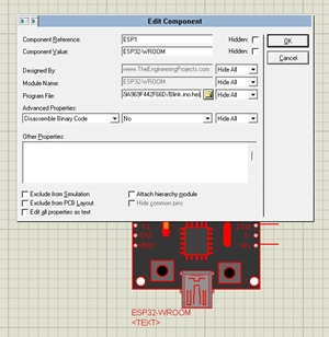 ESP32 Library for Proteus - The Engineering Projects