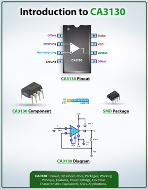 Introduction to ca3130, ca3130 pinout, ca3130 features, ca3130 applications