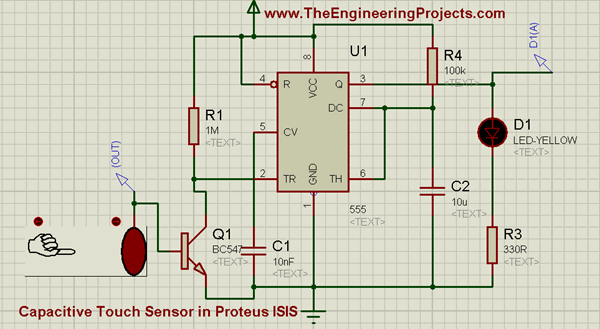 How to use Capacitive Touch Sensor in Proteus ISIS ? - The Engineering ...