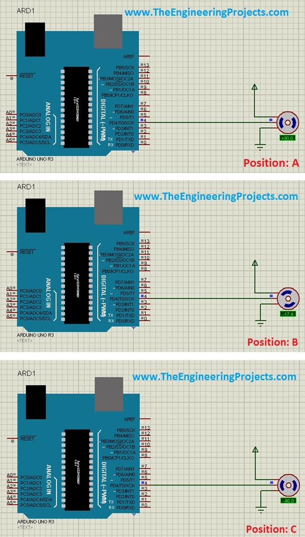 Control Servo Motor with Arduino in Proteus - The Engineering Projects