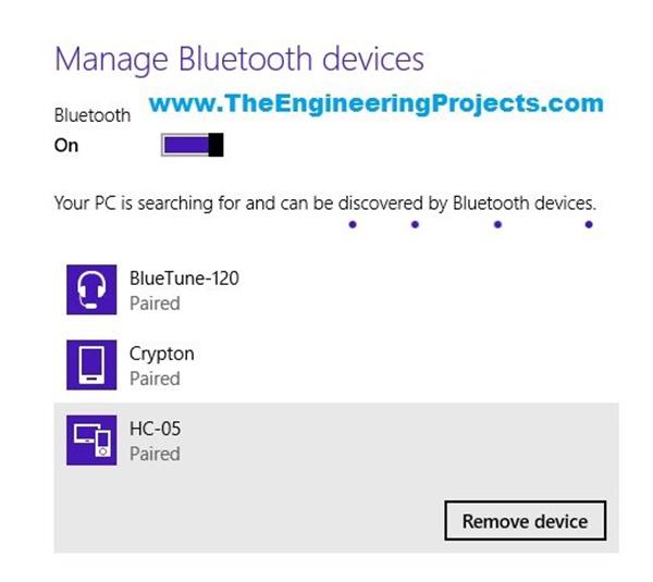 Arduino Bluetooth Communication using HC05 - The Engineering Projects
