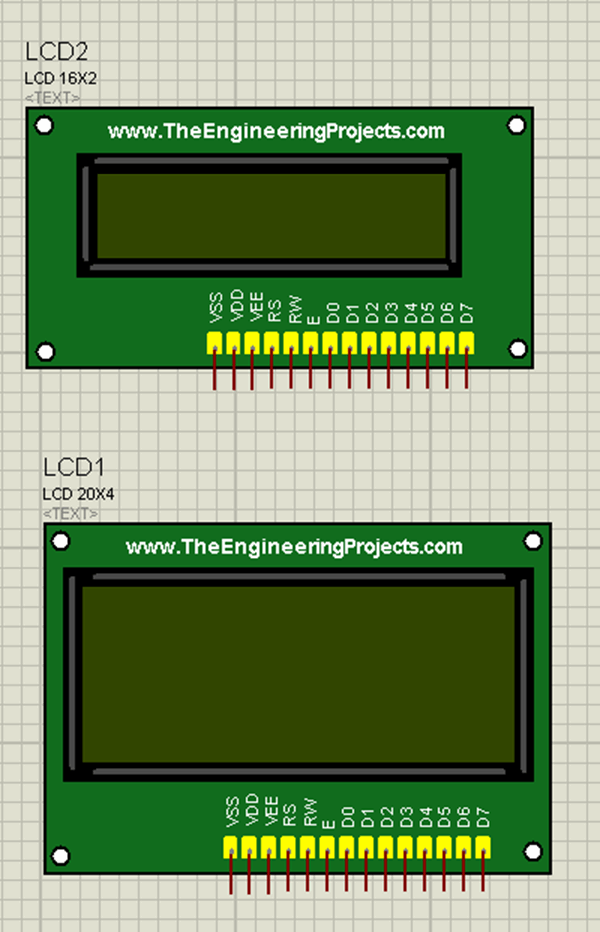 New LCD Library for Proteus - The Engineering Projects